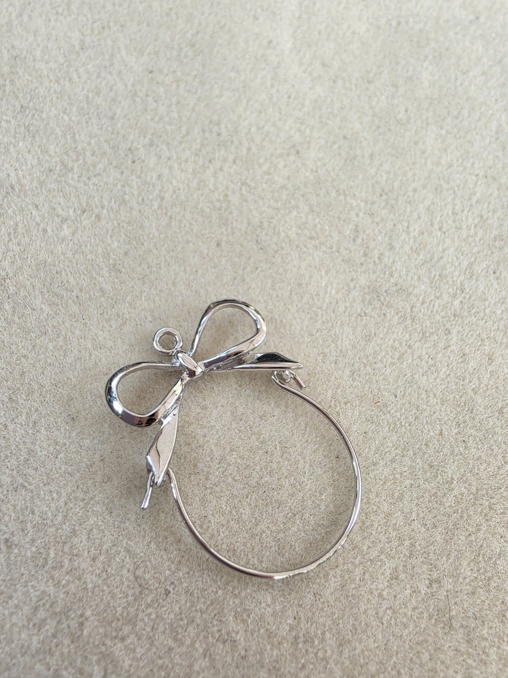 Sterling Silver Bow Accent Pendant - 0.84g